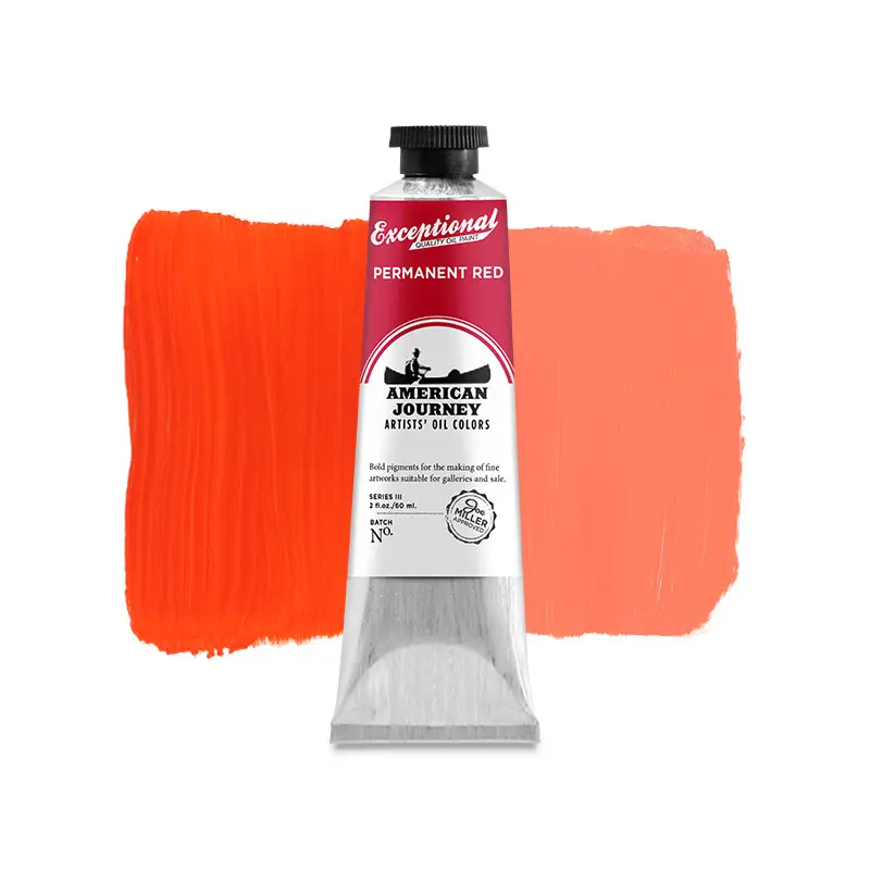 American Journey Artists' Oil Color - Permanent Red, 60 ml., (PR188)