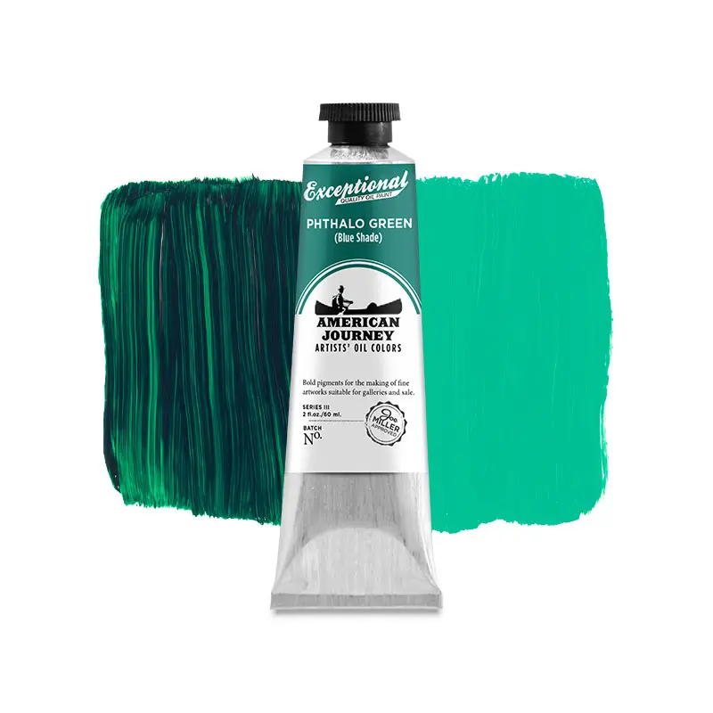 American Journey Artists' Oil Color - Phthalo Green (Blue Shade), 60 ml., (PG7)