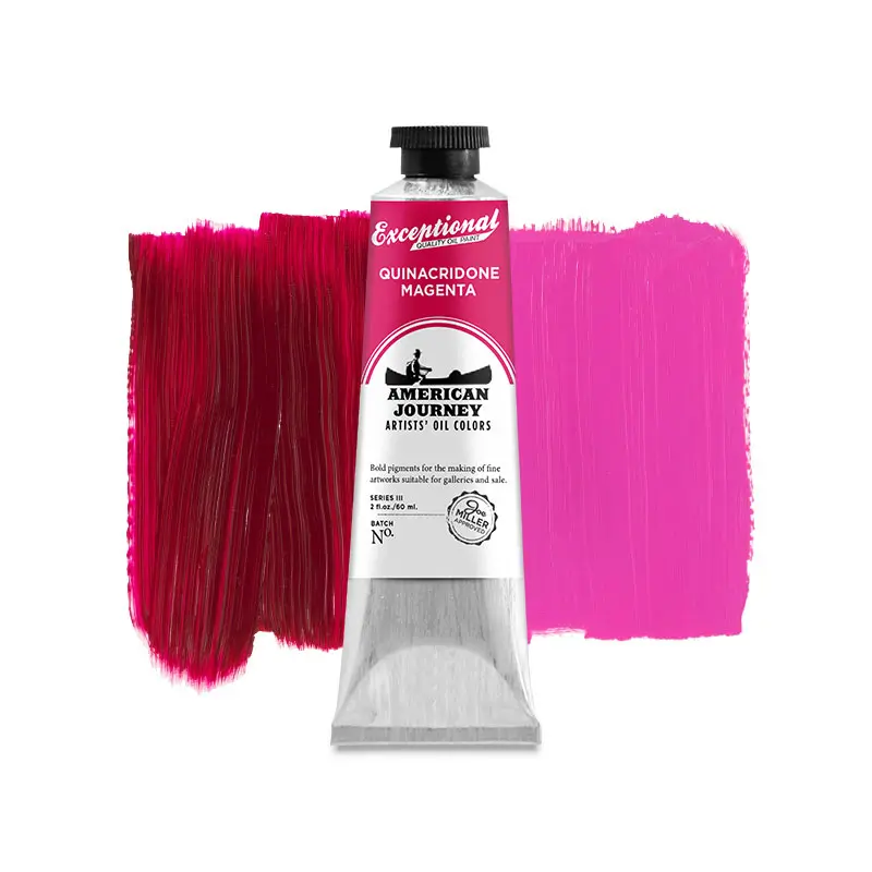 American Journey Artists' Oil Color - Quinacridone Magenta, 60 ml., (PR122)