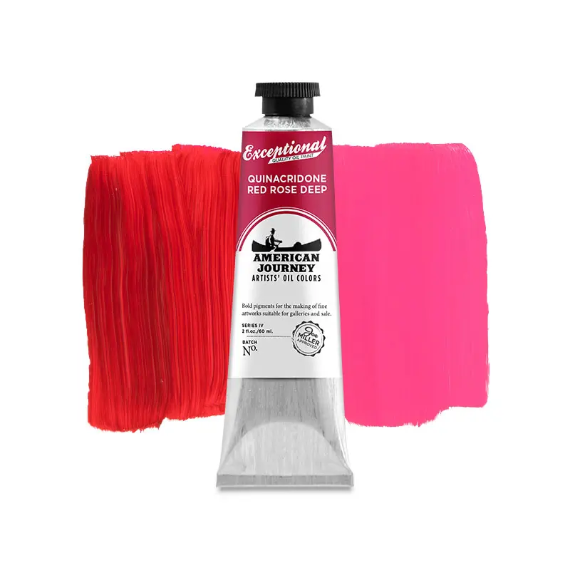 American Journey Artists' Oil Color - Quinacridone Red Rose Deep, 60 ml., (PV19)