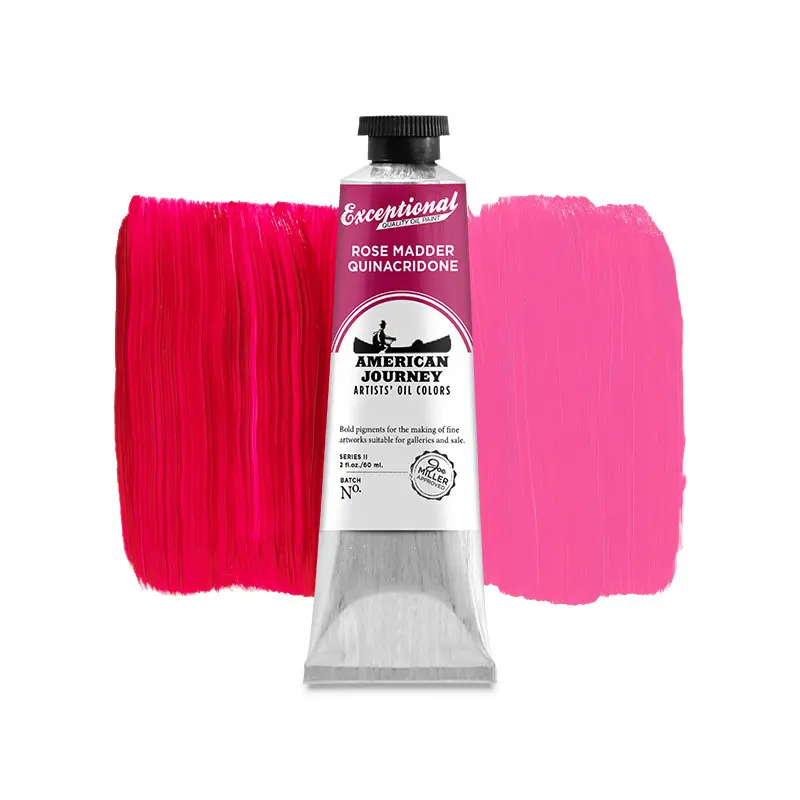 American Journey Artists' Oil Color - Quinacridone Rose Madder, 60 ml., (PV19)