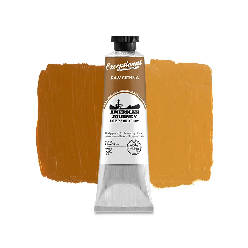 American Journey Artists' Oil Color - Raw Sienna, 60 ml., (PBr7)