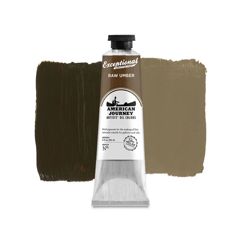 American Journey Artists' Oil Color - Raw Umber, 60 ml., (PBr7)