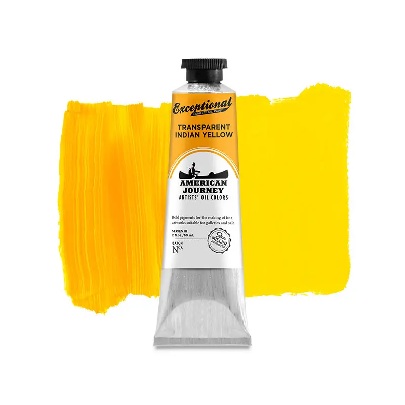 American Journey Artists' Oil Color - Transparent Indian Yellow, 60 ml., (PY42)