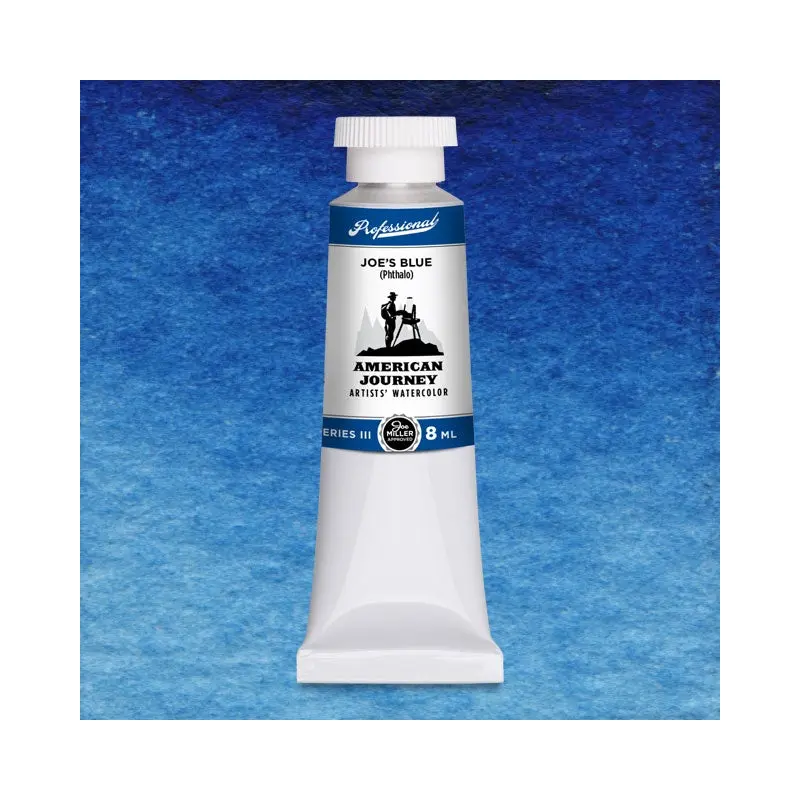 American Journey Artists' Watercolor - Joe's Blue (Phthalo), 8 ml, (PB15)