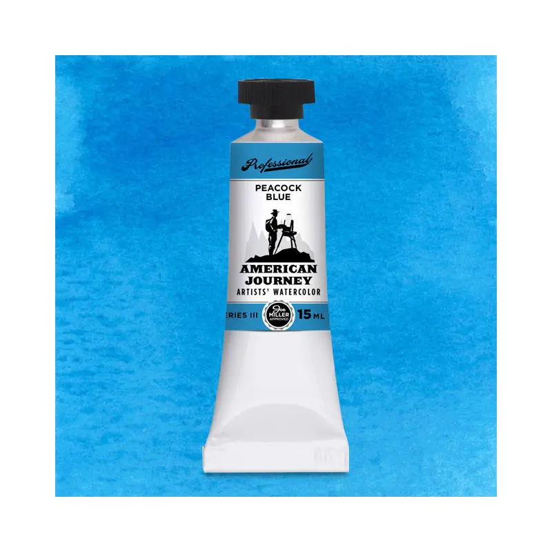 American Journey Artists' Watercolor - Peacock Blue, 15 ml, (PG7/PB15)