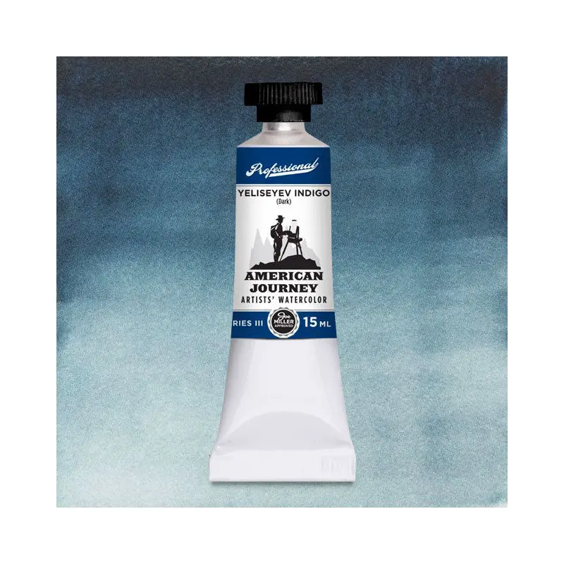 American Journey Artists' Watercolor - Yeliseyev Indigo Dark, 15 ml, (PB27/PV19/PBk6)