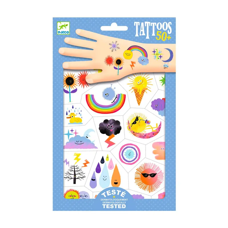 Temporary Tattoos - Weather Emojis