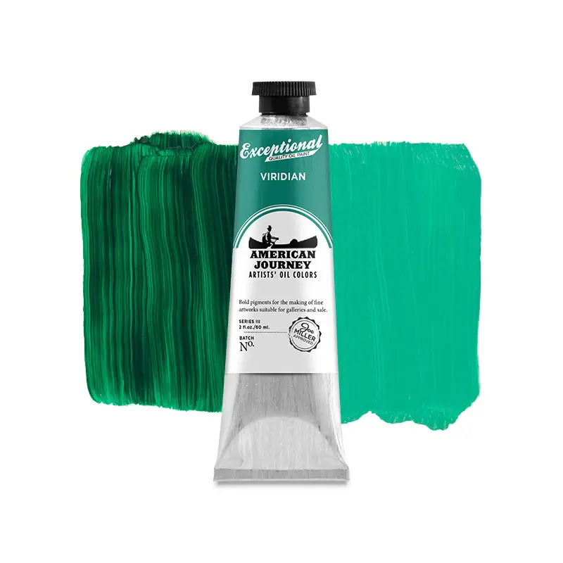 American Journey Artists' Oil Color - Viridian Green, 60 ml., (PG18)