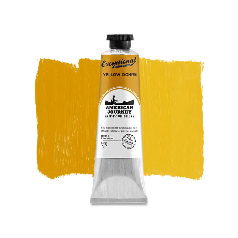 American Journey Artists' Oil Color - Yellow Ochre, 60 ml., (PY43)