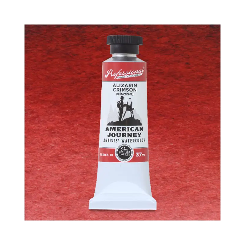 American Journey Artists' Watercolor - Alizarin Crimson (Quinacridone), 37 ml, (PV19)