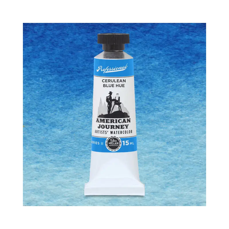 American Journey Artists' Watercolor - Cerulean Blue Hue, 15 ml, (PB15/PW6)