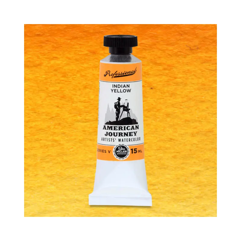 American Journey Artists' Watercolor - Indian Yellow, 15 ml, (PO62/PY97)