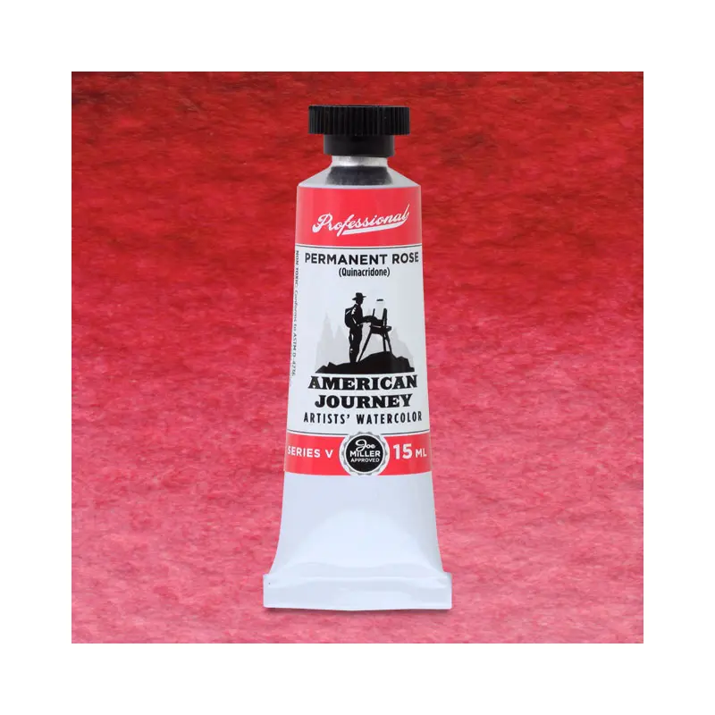 American Journey Artists' Watercolor - Permanent Rose Quinacridone, 15 ml, (PV19)