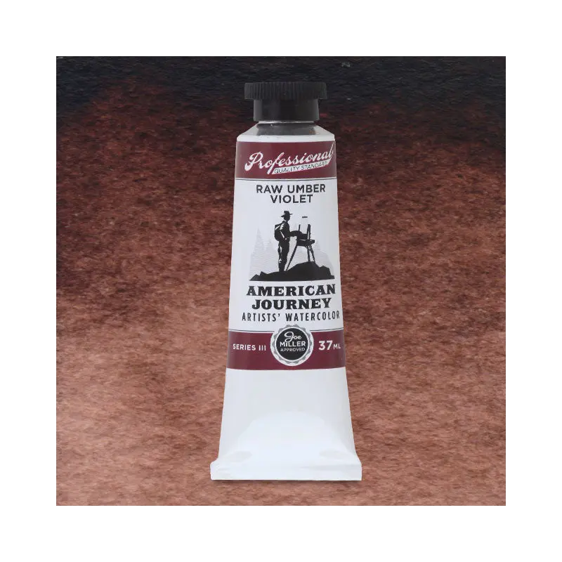 American Journey Artists' Watercolor - Raw Umber Violet, 37 ml, (PBr7/PV19)