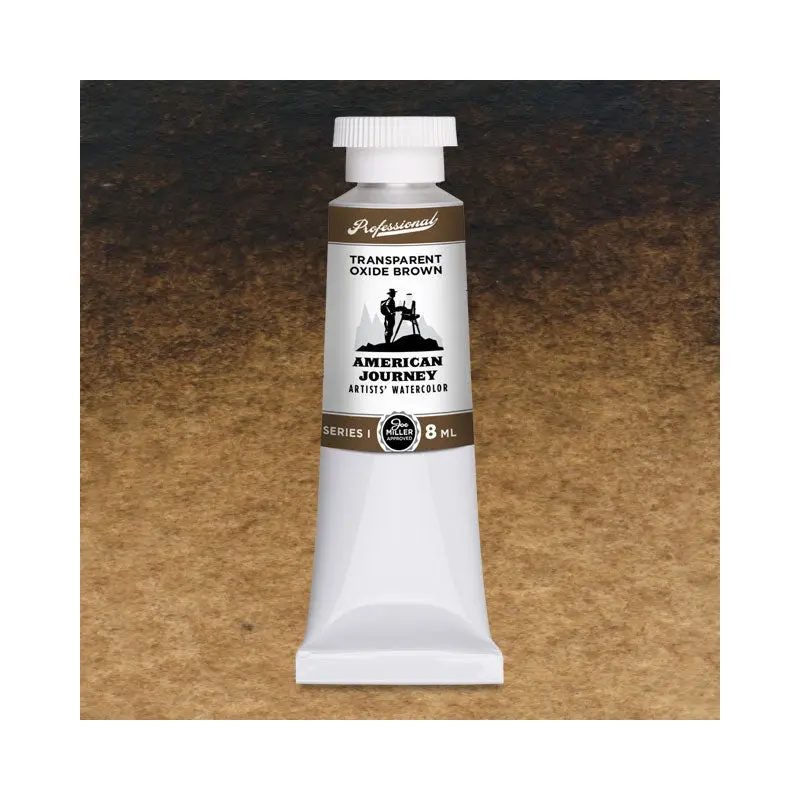 American Journey Artists' Watercolor - Transparent Oxide Brown, 8 ml, (PR101)