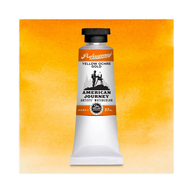 American Journey Artists' Watercolor - Yellow Ochre Gold, 37 ml, (PBr7)