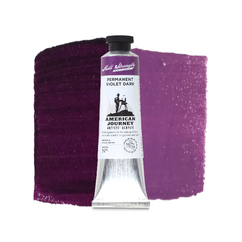 American Journey Artists' Acrylic - Permanent Violet Dark, 60 ml, (PB60/PR122)