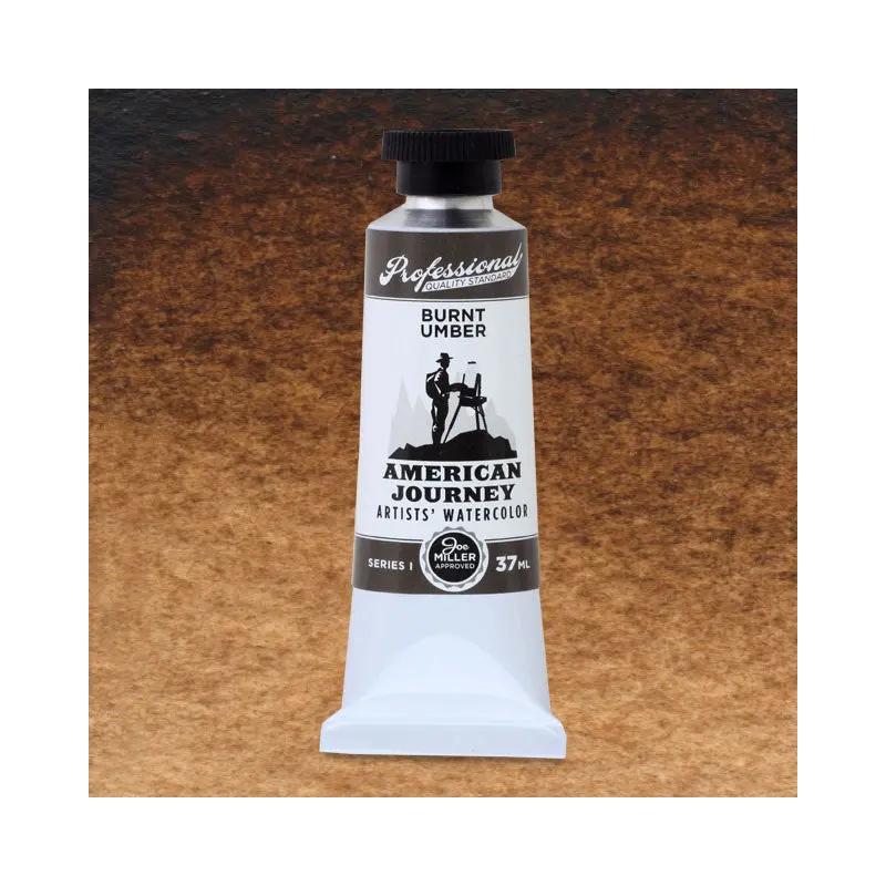 American Journey Artists' Watercolor - Burnt Umber, 37 ml, (PBr7)