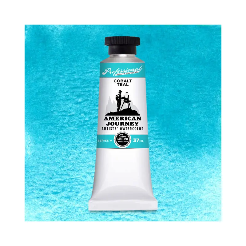 American Journey Artists' Watercolor - Cobalt Teal, 37 ml, (PB36)