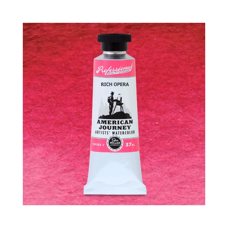 American Journey Artists' Watercolor - Rich Opera, 37 ml, (PR122/Red Dyed Polymer)