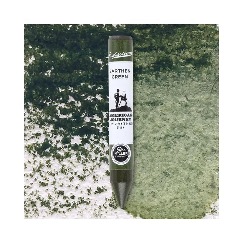 American Journey Artists' Watercolor Stick - Earthen Green, (PG7/PY42/PB29)