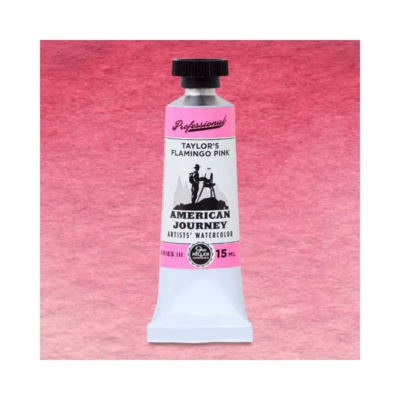 American Journey Artists' Watercolor - Taylor's Flamingo Pink, 15 ml, (PV19/PW6)