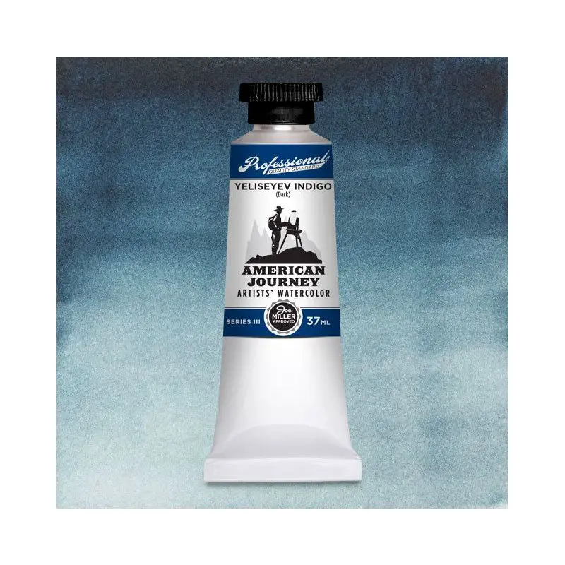 American Journey Artists' Watercolor - Yeliseyev Indigo Dark, 37 ml, (PB27/PV19/PBk6)