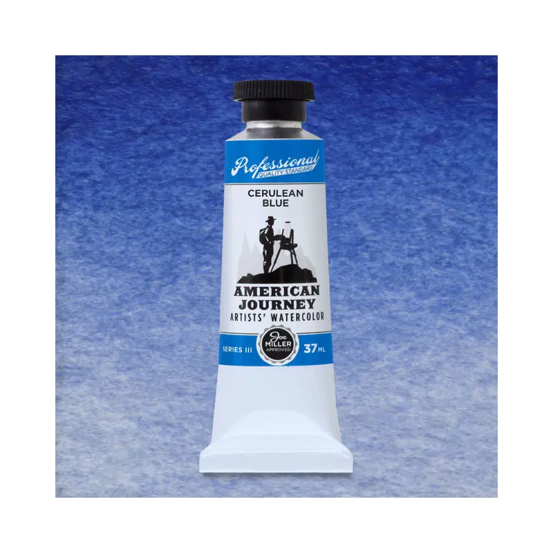 American Journey Artists' Watercolor - Cerulean Blue, 37 ml, (PB36)