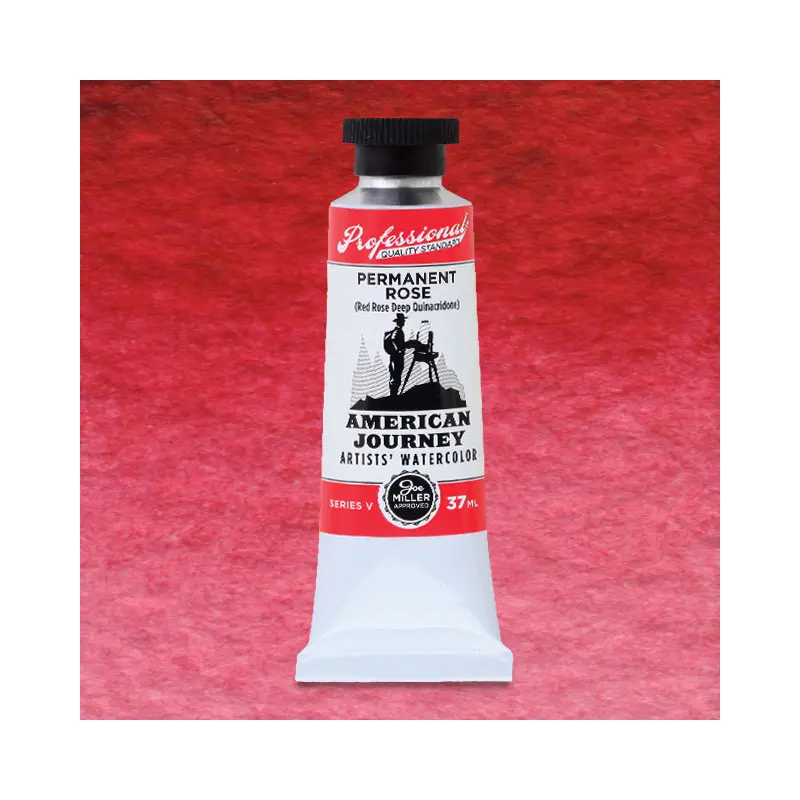 American Journey Artists' Watercolor - Permanent Rose Quinacridone, 37 ml, (PV19)
