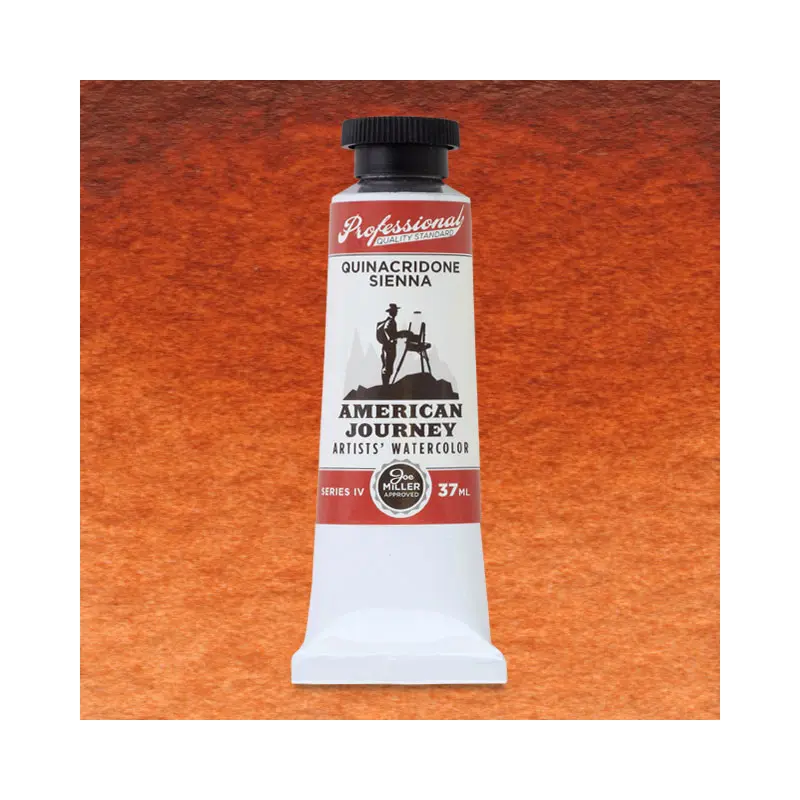 American Journey Artists' Watercolor - Quinacridone Sienna, 37 ml, (PR206/PY97)