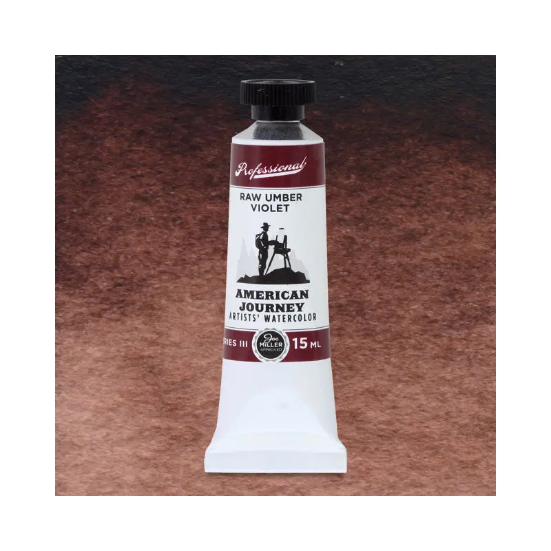 American Journey Artists' Watercolor - Raw Umber Violet, 15 ml, (PBr7/PV19)
