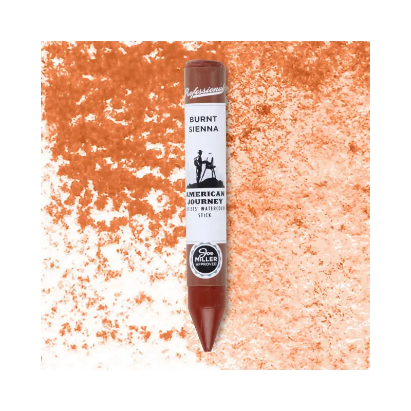 American Journey Artists' Watercolor Stick - Burnt Sienna, (PBr7)