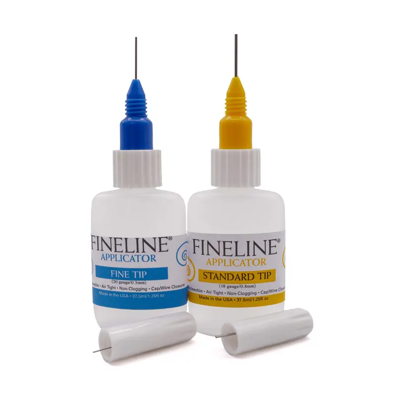 Fineline Applicator 20 Gauge and 18 Gauge Tips with 1.25 Ounce Bottle (2 pack)