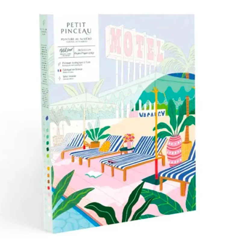 Petit Pinceau Paint by Numbers Kit - "The Motel Pool"