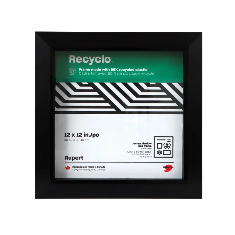 Recyclo Rupert Shadowbox Frame - Black, 12 x 12 in