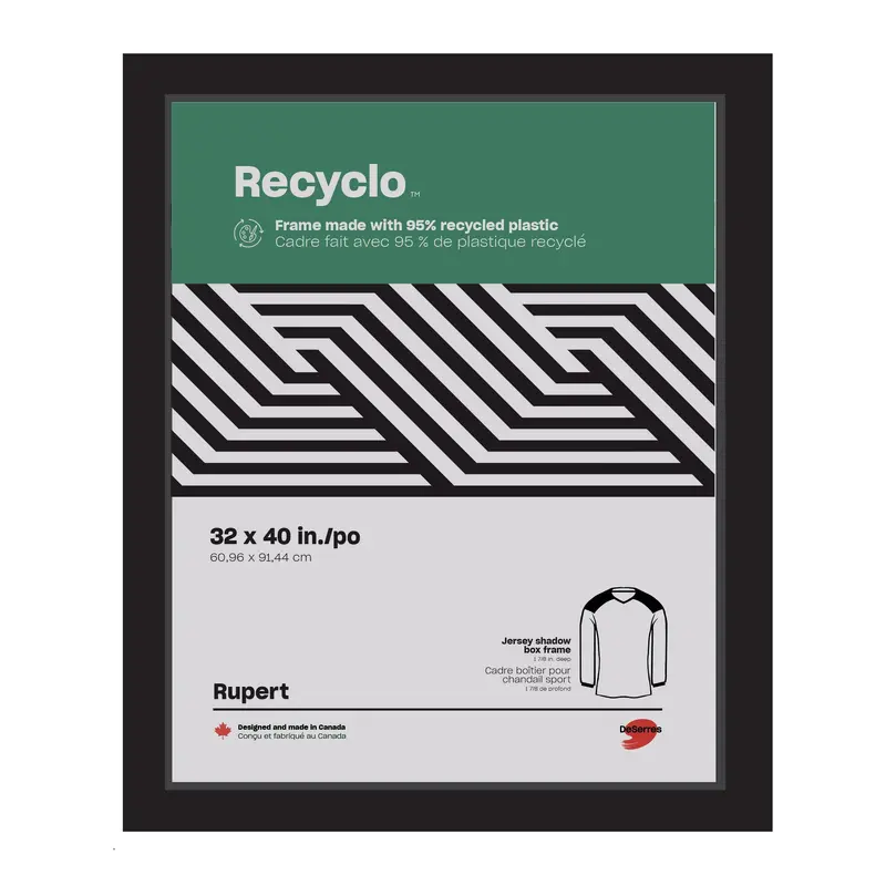 Recyclo Rupert Shadowbox Frame - Black, 32 x 40 in