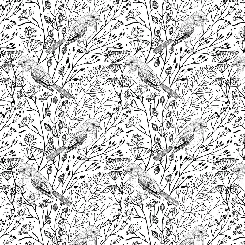 Underglaze Transfer - Birds & Branches