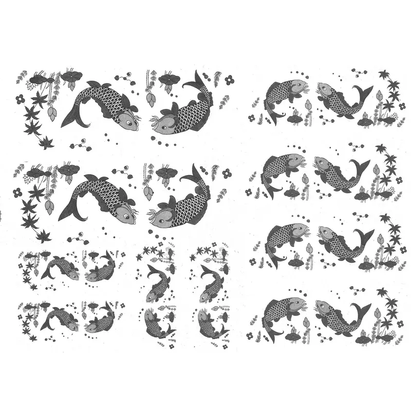 Underglaze Transfer - Carp 4