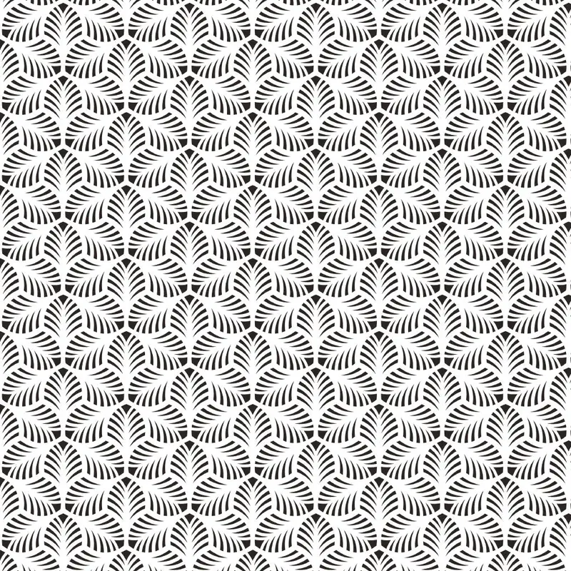 Underglaze Transfer - Pattern, Palm  Leaves