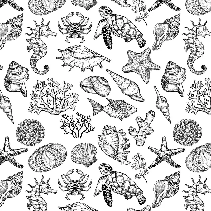 Underglaze Transfer - Ocean, Mix creature