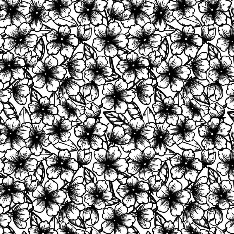 Underglaze Transfer - Flower, Buds & Blossom