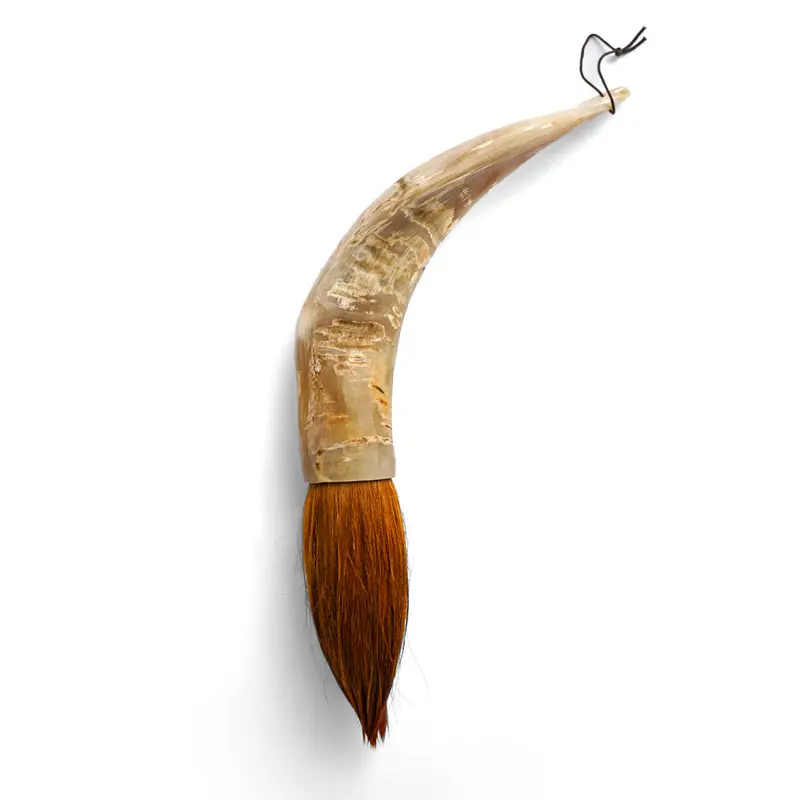 Buffalo horn with camel hair