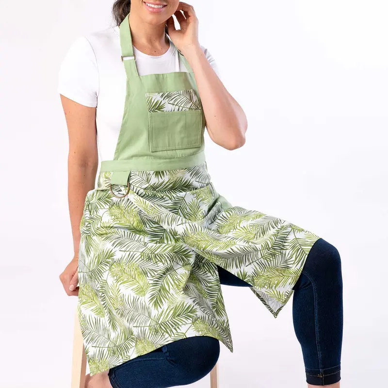 Split leg Pottery Apron - Palm Leaf