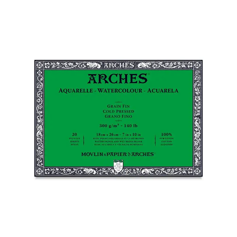 Arches Watercolor Block - 140 lb. Cold Press, 7" x 10"