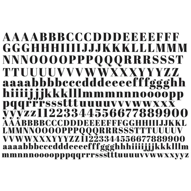 Underglaze Transfer - Font Letter Serif