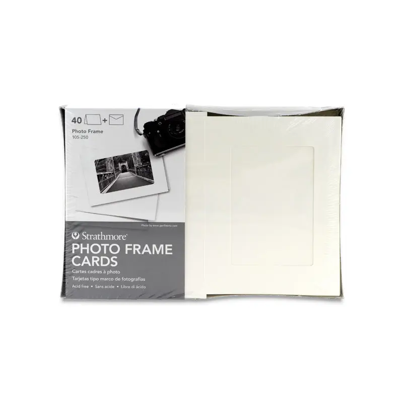 Strathmore Photo Frame Cards - White, Box of 40