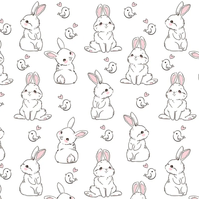 Underglaze Transfer -  Cartoon Rabbit & Chick