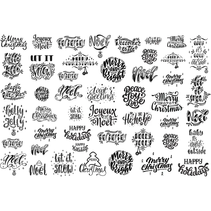 Underglaze Transfer -  Holiday Greetings Type