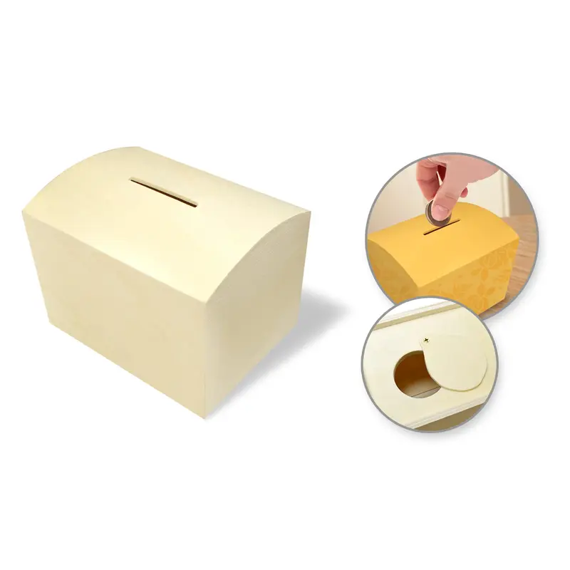 Piggy bank with bottom closure 3.9x3x3 in